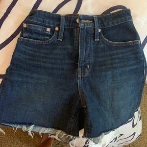 Madewell Curvy high rise denim shorts